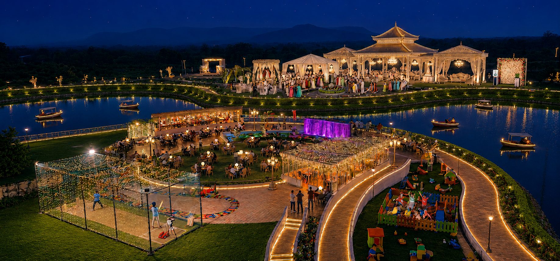 Luxury Boating Deck Restaurant at Lake Nectar